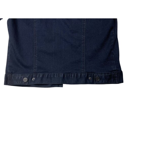 Guess Womens Dark Wash Denim Jacket S With Button Pockets Size Small NWOT - Picture 6 of 12